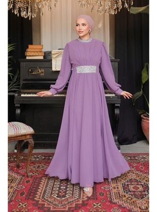 Lilac - 1000gr - Modest Evening Dress - Hakimoda