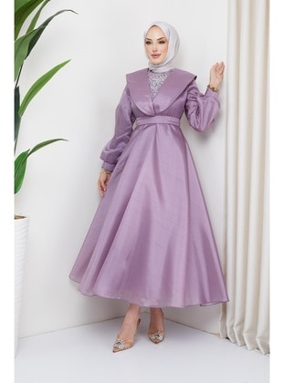 Lilac - Modest Evening Dress - Hakimoda
