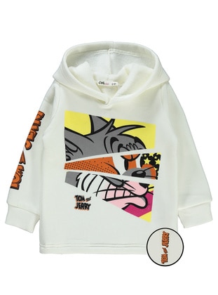 Ecru - Girls` Sweatshirt - Tom & Jerry
