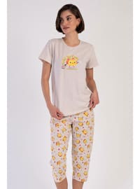 Beige - Pyjama Set