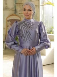 Lilac - 600gr - Modest Evening Dress