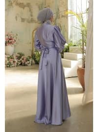Lilac - 600gr - Modest Evening Dress