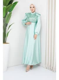 Mint Green - Modest Evening Dress