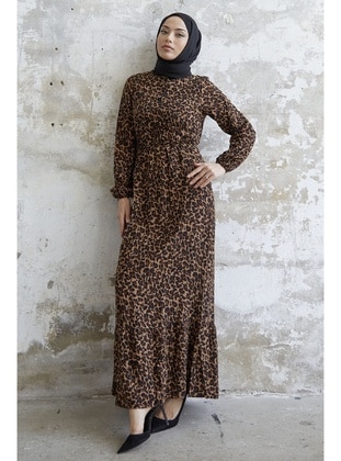 Brown - Unlined - Modest Dress - InStyle