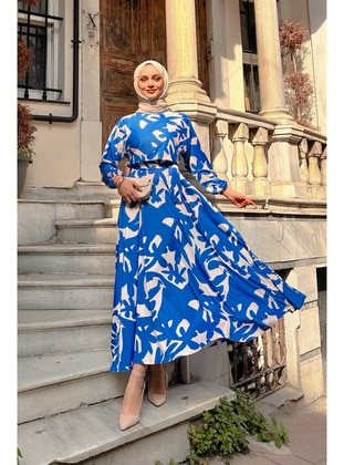 Blue - Modest Dress - Liz Butik