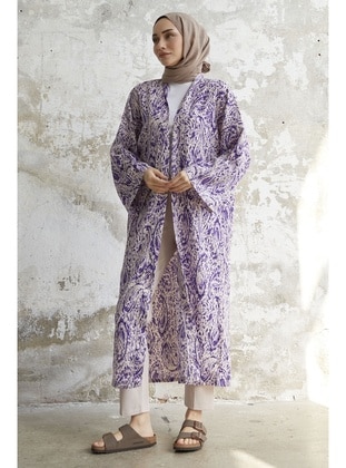 Purple - Unlined - Kimono - InStyle
