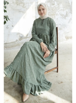 Mint Green - Modest Dress - InStyle