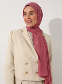Pembe Şifon Şal 70x180 cm