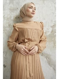Camel - Unlined - Modest Dress