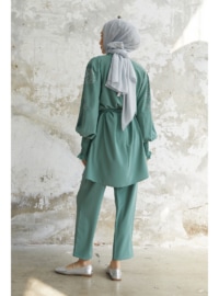 Mint Green - Unlined - Polo neck - Suit