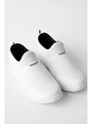 أبيض - أحذية رياضية للأطفال - Muggo