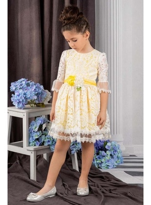 Yellow - Girls` Dress - Riccotarz