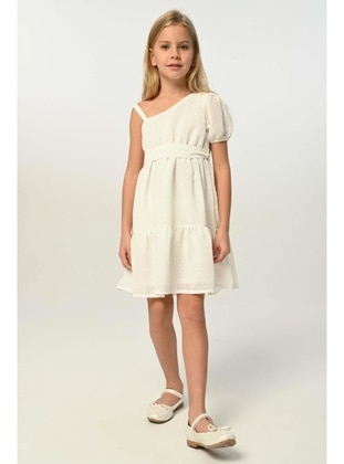 White - Girls` Dress - Riccotarz