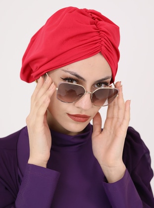 أحمر - حجاب للسباحة - Ns Tasarım