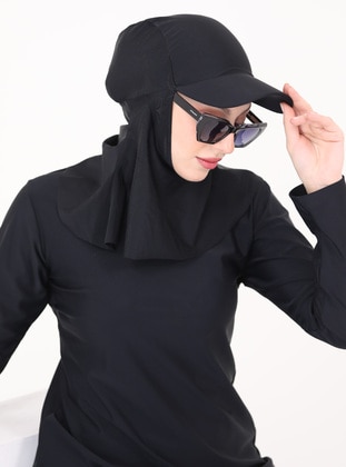أسود - حجاب للسباحة - Ns Tasarım