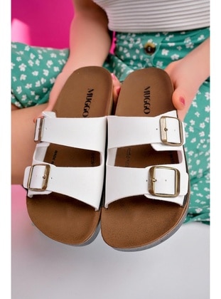 White - Sandal - Slippers - Muggo