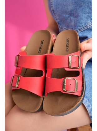 Red - Sandal - Slippers - Muggo