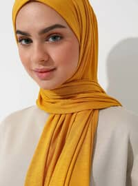 Mustard -Practical Plain Cotton Shawl Instant Scarf