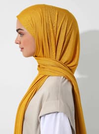 Mustard -Practical Plain Cotton Shawl Instant Scarf