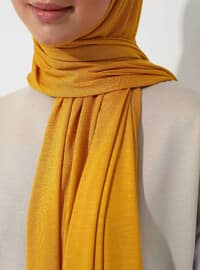 Mustard -Practical Plain Cotton Shawl Instant Scarf