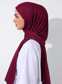 Fuchsia - Practical Plain Cotton Shawl Instant Scarf