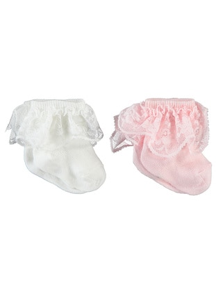 Gray - Pink - Baby Socks - Civil Baby
