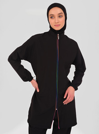 Modest Badeanzug Set Schwarz