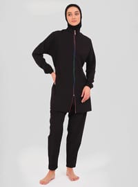 Modest Badeanzug Set Schwarz