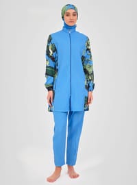 Burkini Maillot de Bain Bleu