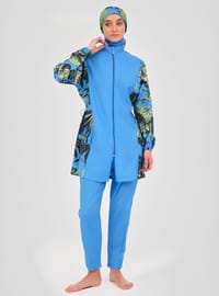 Burkini Maillot de Bain Bleu