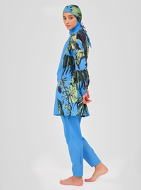 Burkini Maillot de Bain Bleu