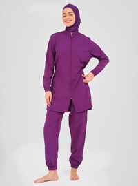 Bescheidenes Badeanzug Set Violett