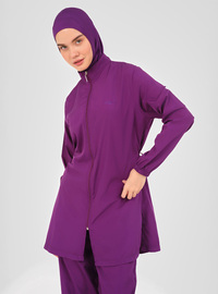 Bescheidenes Badeanzug Set Violett