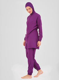 Bescheidenes Badeanzug Set Violett