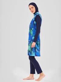 Marineblauer Burkini Badeanzug