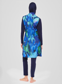 Marineblauer Burkini Badeanzug