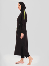Oversize Burkini Badeanzug Schwarz