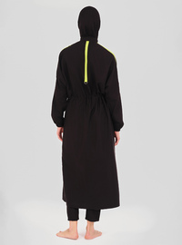 Oversize Burkini Badeanzug Schwarz
