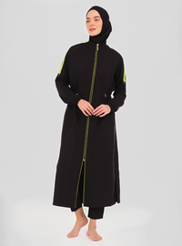 Oversize Burkini Badeanzug Schwarz