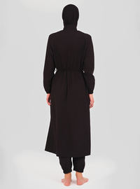 Modest Badeanzug Set Schwarz