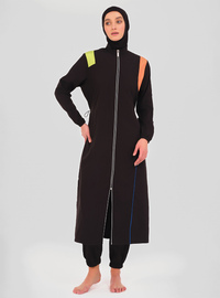 Modest Badeanzug Set Schwarz