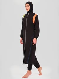 Modest Badeanzug Set Schwarz