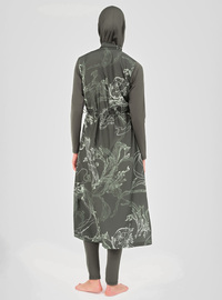 Gemusterter Burkini Khaki