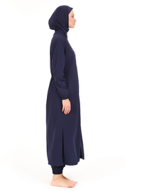 Modestes Badeanzug Set - Marineblau