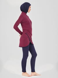Burkini Badeanzug Kirschrot