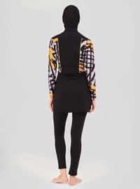 Burkini Badeanzug Set - Schwarz