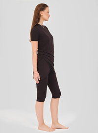 Burkini Set mit Wickelrock Schwarz