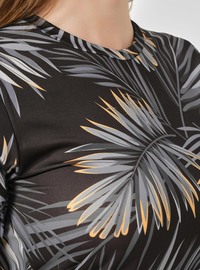 Burkini-Set mit Muster Anthrazit