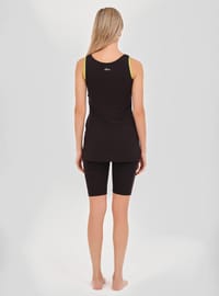 Gemustertes Burkini-Set - Schwarz