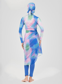Reflektierendes Muster Pareo Blau